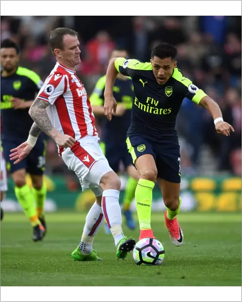 Alexis Sanchez vs. Glenn Whelan: Intense Battle at Stoke City vs. Arsenal (Premier League, 2016-17)