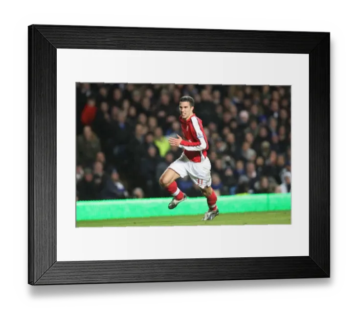 Framed Print : Robin van Persie's Epic Goal: Arsenal's 2-1 Victory Over Chelsea, 2008