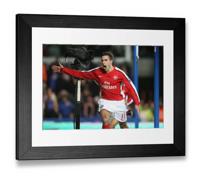 Framed Print : Robin van Persie's Epic Goal: Arsenal's 2-1 Victory Over Chelsea, 2008