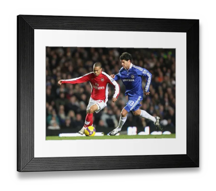 Framed Print : Gael Clichy (Arsenal) Michael Ballack (Chelsea) Framed Print : Gael Clichy (Arsenal) Michael Ballack (Chelsea)