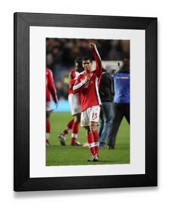 Framed Print : Denilson salutes the Arsenal fans after the match