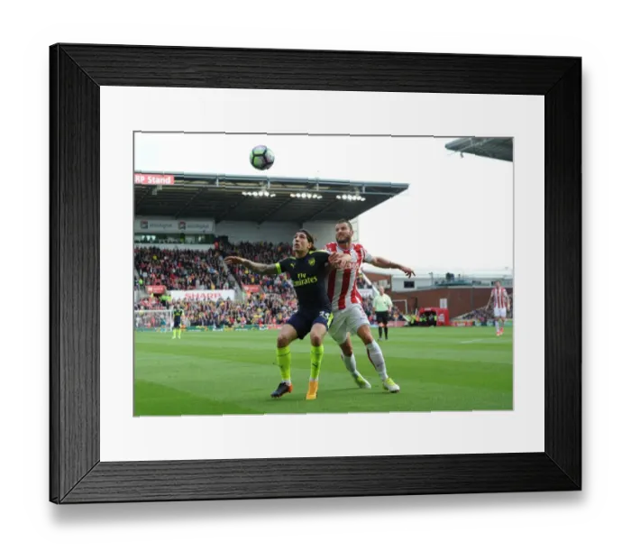 Framed Print : Clash at the Bet365: Bellerin vs Pieters in Stoke vs Arsenal Premier League Showdown Framed Print : Clash at the Bet365: Bellerin vs Pieters in Stoke vs Arsenal Premier League Showdown