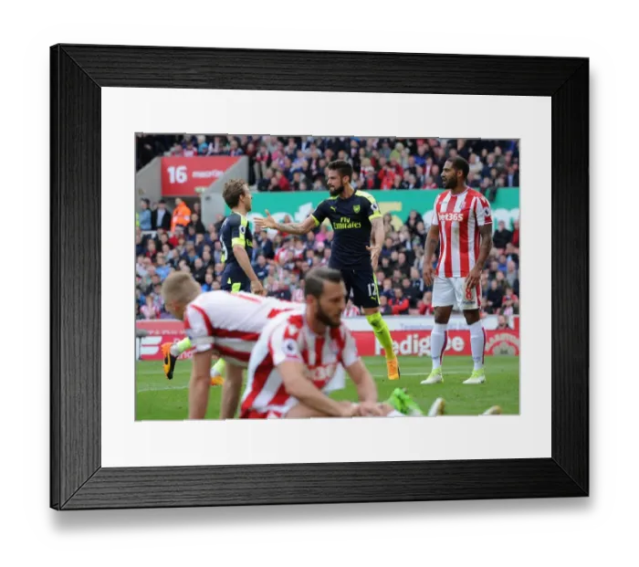 Framed Print : Unforgettable Moment: Giroud and Monreal's Goal Dance (Stoke City vs. Arsenal, 2016-17) Framed Print : Unforgettable Moment: Giroud and Monreal's Goal Dance (Stoke City vs. Arsenal, 2016-17)