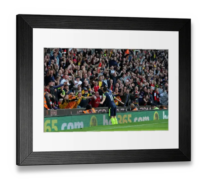 Framed Print : Mesut Ozil's Brace: Arsenal's Victory Over Stoke City (2016-17)