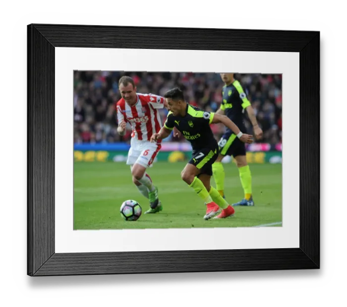 Framed Print : Clash of Champions: Sanchez vs. Whelan - Stoke City vs. Arsenal, Premier League