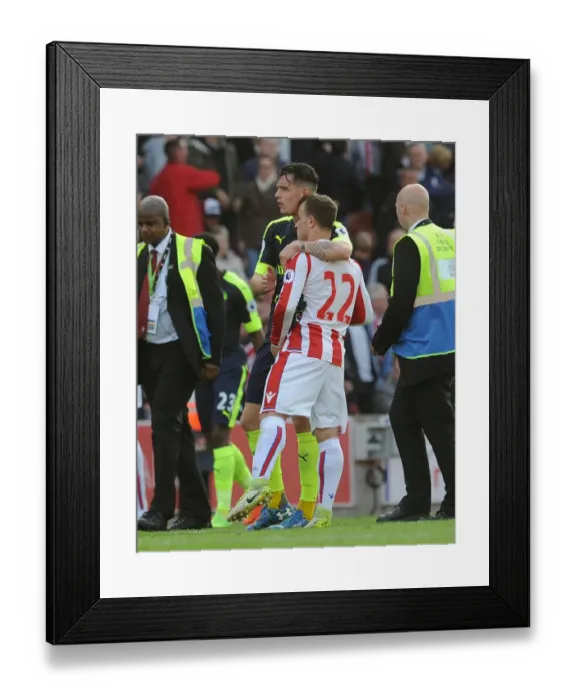 Framed Print : Xhaka and Shaqiri: A Meeting of Football Rivals in the Premier League Framed Print : Xhaka and Shaqiri: A Meeting of Football Rivals in the Premier League
