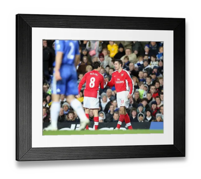Framed Print : Robin van Persie's Brilliant Double: Arsenal's 2-1 Victory Over Chelsea, 2008