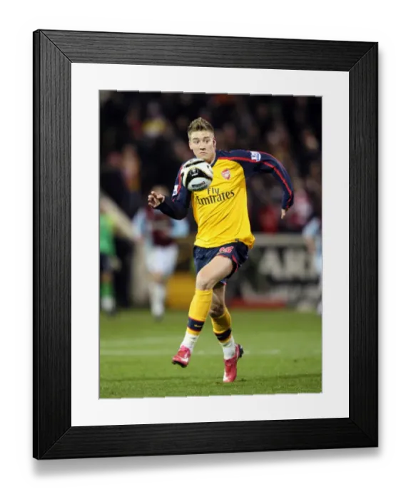 Framed Print : Bendtner's Disappointing Quarter Final: Arsenal's 0-2 Defeat to Burnley in the Carling Cup, 2008