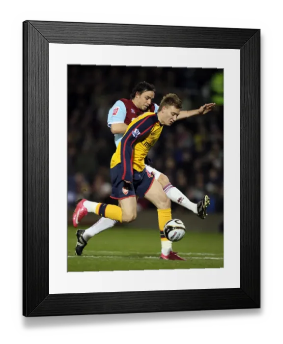Framed Print : Nicklas Bendtner (Arsenal) Michael Duff (Burnley) Framed Print : Nicklas Bendtner (Arsenal) Michael Duff (Burnley)