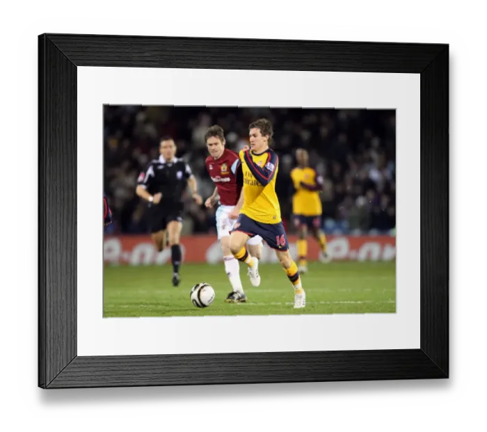 Framed Print : Aaron Ramsey: Arsenal's Defeat at Burnley in the Carling Cup Quarterfinals (2008)