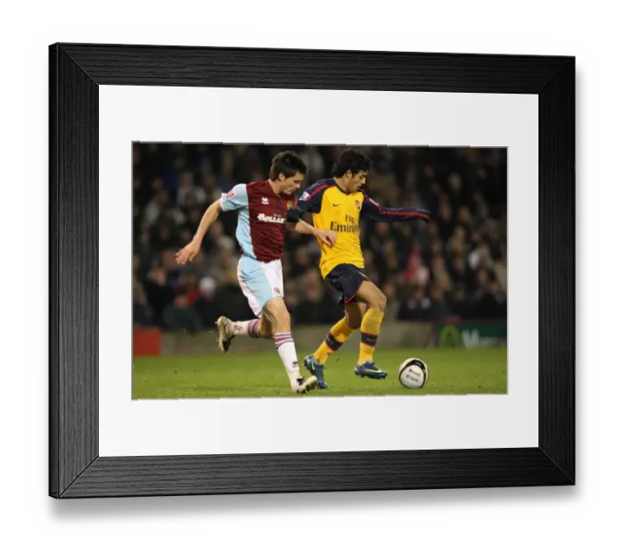 Framed Print : Carlos Vela (Arsenal) Stephen Jordan (Burnley)