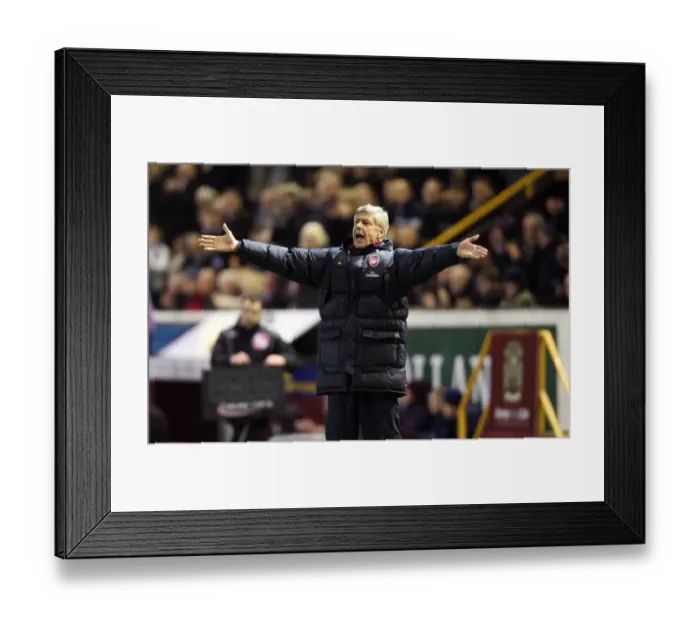 Framed Print : Arsene Wenger: Disappointment at Burnley in Quarterfinals