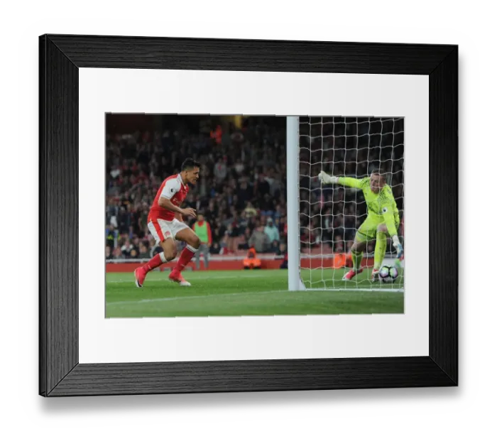 Framed Print : Alexis Sanchez Scores the Opener: Arsenal vs. Sunderland, Premier League 2016-17