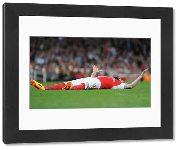 Arsenal's Olivier Giroud in Action against Sunderland, Premier League 2016-17