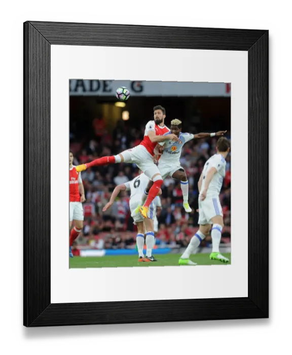 Framed Print : Clash at the Emirates: Giroud vs. Ndong - Arsenal vs. Sunderland, Premier League 2016-17 Framed Print : Clash at the Emirates: Giroud vs. Ndong - Arsenal vs. Sunderland, Premier League 2016-17