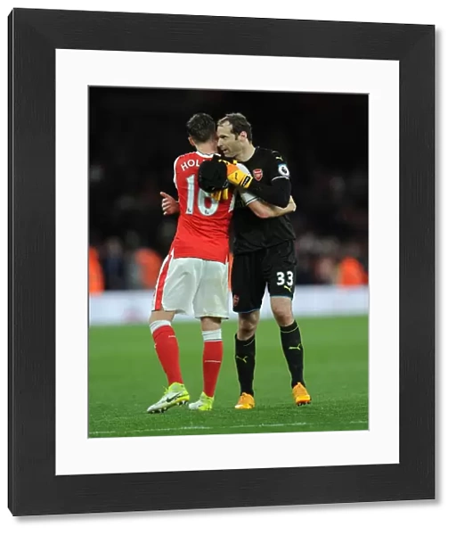 Arsenal's Unforgettable Victory Dance: Cech and Holding Celebrate Premier League Triumph over Sunderland