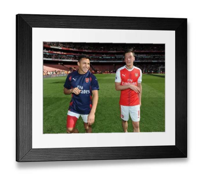 Framed Print : Unity at Emirates: Ozil and Sanchez Connect