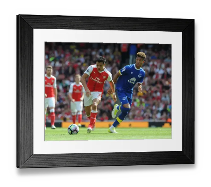 Framed Print : Clash at the Emirates: Sanchez vs. Holgate in Arsenal's Battle against Everton (2016-17)