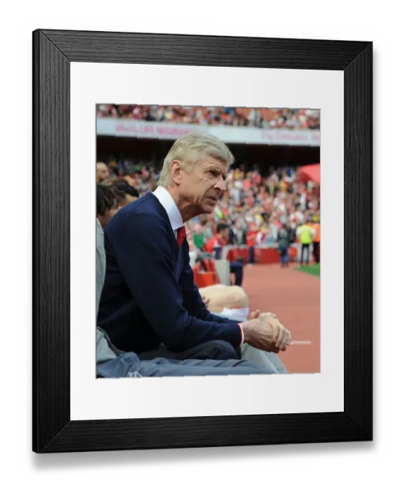 Framed Print : Arsene Wenger: Arsenal Manager Before Arsenal vs. Everton, 2016-17