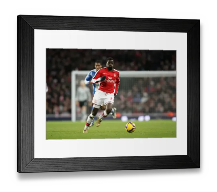 Framed Print : Emmanuel Eboue's Victory: Arsenal 1-0 Wigan, Barclays Premier League, Emirates Stadium, London, 6 / 12 / 2008