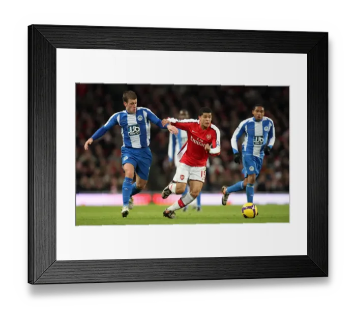 Framed Print : Denilson (Arsenal) Ryan Taylor (Wigan) Framed Print : Denilson (Arsenal) Ryan Taylor (Wigan)