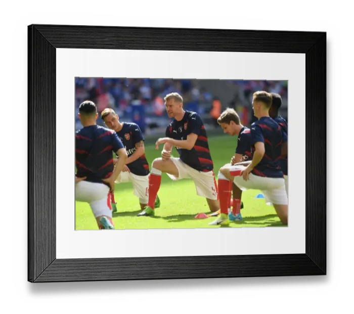 Framed Print : Per Mertesacker Gears Up for Arsenal vs. Chelsea FA Cup Final Framed Print : Per Mertesacker Gears Up for Arsenal vs. Chelsea FA Cup Final