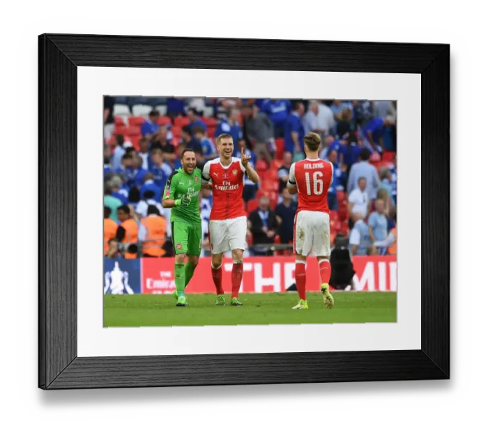 Framed Print : Arsenal Celebrate FA Cup Victory: Ospina, Mertesacker, Holding Framed Print : Arsenal Celebrate FA Cup Victory: Ospina, Mertesacker, Holding