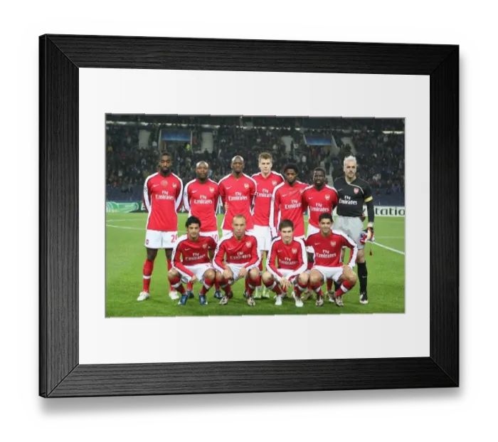 Framed Print : The Arsenal team line up before the match Framed Print : The Arsenal team line up before the match