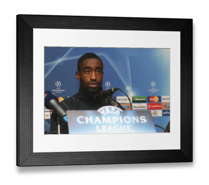 Framed Print : Arsenal's Johan Djourou at 2008 Porto Press Conference Ahead of Champions League Clash Framed Print : Arsenal's Johan Djourou at 2008 Porto Press Conference Ahead of Champions League Clash