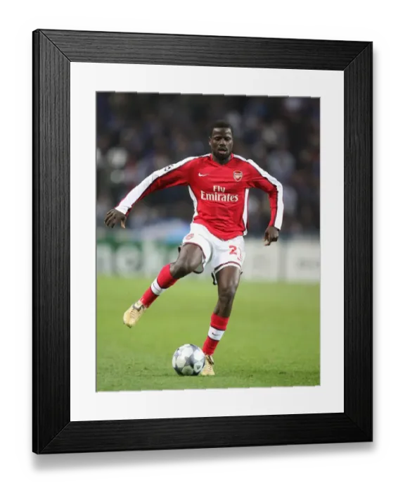Framed Print : Upset at Estadio do Dragao: Emmanuel Eboue Leads FC Porto to a 2-0 Victory over Arsenal in the Champions League