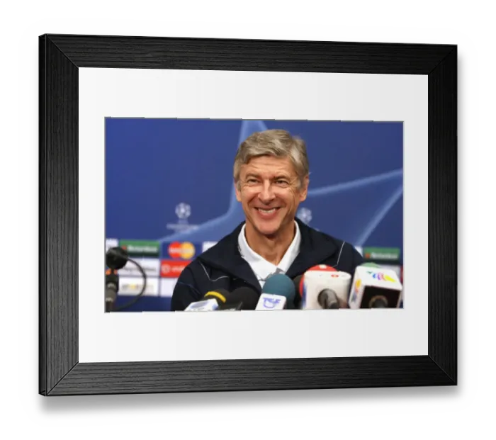 Framed Print : Arsene Wenger: Arsenal Manager's Press Conference Before FC Porto Clash, UEFA Champions League, Porto, 2008