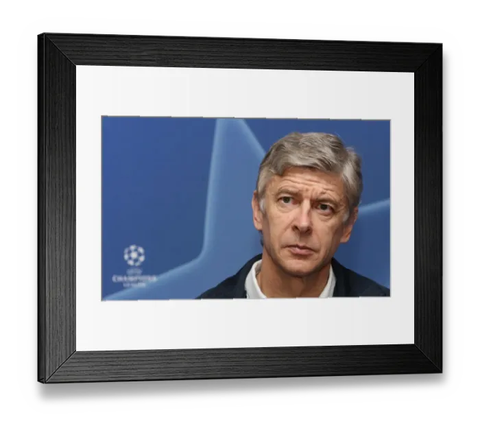 Framed Print : Arsene Wenger at the Press Conference: Arsenal's Preparations for FC Porto Showdown in the UEFA Champions League, 2008 Framed Print : Arsene Wenger at the Press Conference: Arsenal's Preparations for FC Porto Showdown in the UEFA Champions League, 2008