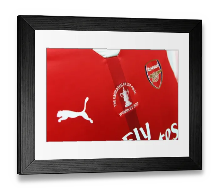 Framed Print : Arsenal FA Cup Final Shirt - Arsenal vs. Chelsea, 2017