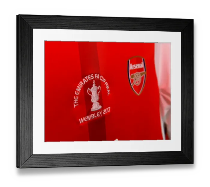 Framed Print : Arsenal's FA Cup Final Shirts: Arsenal vs. Chelsea (2017) Framed Print : Arsenal's FA Cup Final Shirts: Arsenal vs. Chelsea (2017)
