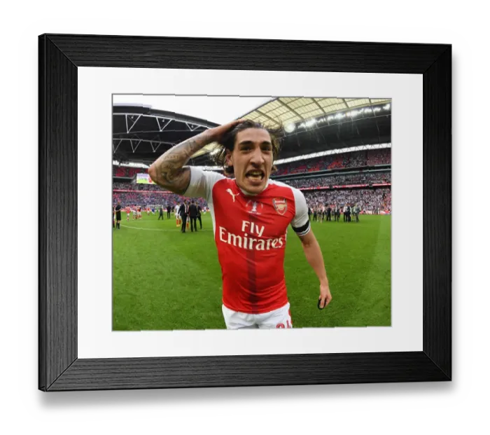Framed Print : Hector Bellerin's Triumphant FA Cup Celebration: Arsenal vs. Chelsea, 2017 Framed Print : Hector Bellerin's Triumphant FA Cup Celebration: Arsenal vs. Chelsea, 2017