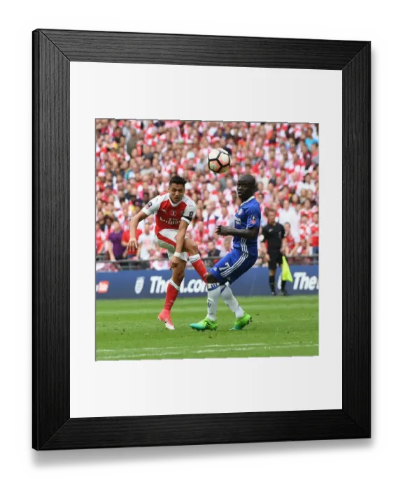 Framed Print : Clash of Stars: Sanchez vs. Kante - Arsenal v Chelsea FA Cup Final