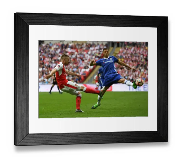 Framed Print : Arsenal's Ramsey Evades Matic in FA Cup Final Showdown Framed Print : Arsenal's Ramsey Evades Matic in FA Cup Final Showdown