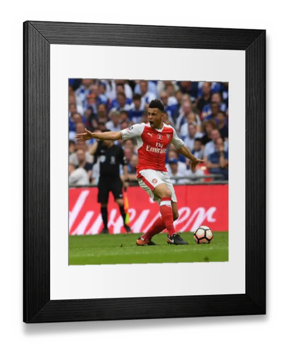Framed Print : Arsenal's Francis Coquelin at the FA Cup Final Against Chelsea