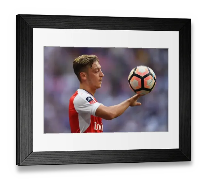 Framed Print : Mesut Ozil at the FA Cup Final: Arsenal vs. Chelsea, London, 2017