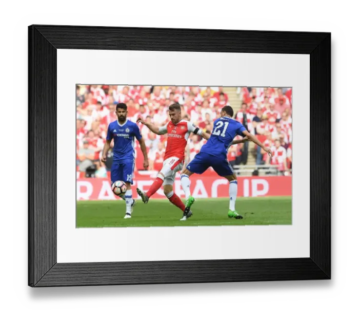 Framed Print : Ramsey vs. Matic: A FA Cup Final Battle at Wembley