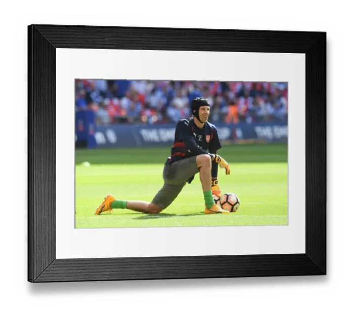 Framed Print : Petr Cech Prepares for Arsenal vs. Chelsea FA Cup Final Showdown
