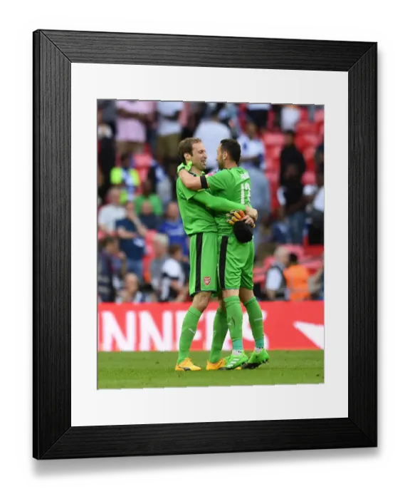 Framed Print : Arsenal's Goalkeepers Cech and Ospina: Celebrating FA Cup Victory Framed Print : Arsenal's Goalkeepers Cech and Ospina: Celebrating FA Cup Victory