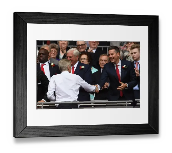Framed Print : Arsenal FC: Arsene Wenger and Josh Kroenke Celebrate FA Cup Victory over Chelsea Framed Print : Arsenal FC: Arsene Wenger and Josh Kroenke Celebrate FA Cup Victory over Chelsea