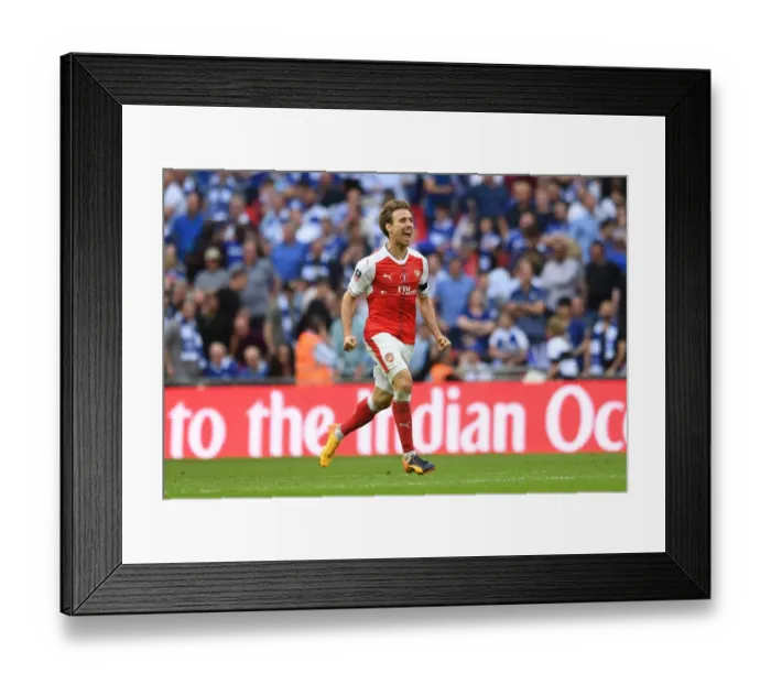 Framed Print : Nacho Monreal's Triumph: Arsenal FC Wins FA Cup vs Chelsea (2017)