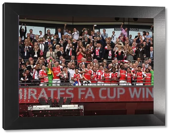Arsenal Celebrates FA Cup Victory: Lifting the Trophy at Wembley (Arsenal v Chelsea, 2017)