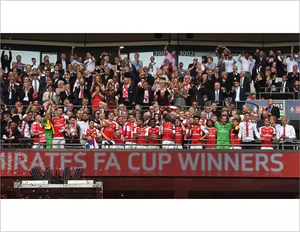 Arsenal Celebrates FA Cup Victory: Lifting the Trophy at Wembley (Arsenal v Chelsea, 2017)