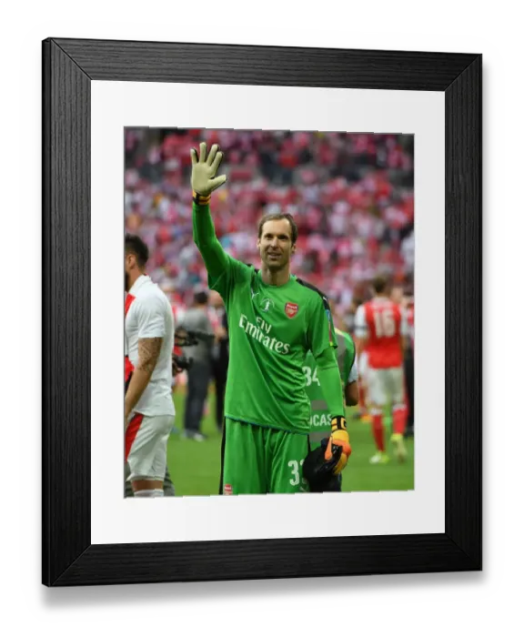 Framed Print : Arsenal's Petr Cech Celebrates FA Cup Victory Over Chelsea