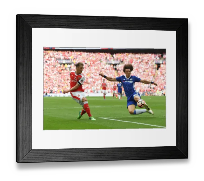 Framed Print : Mesut Ozil vs. David Luiz: A FA Cup Final Showdown at the Emirates Framed Print : Mesut Ozil vs. David Luiz: A FA Cup Final Showdown at the Emirates