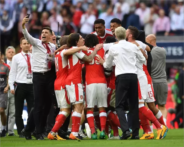 Gabriel (Arsenal) celebrates after the match