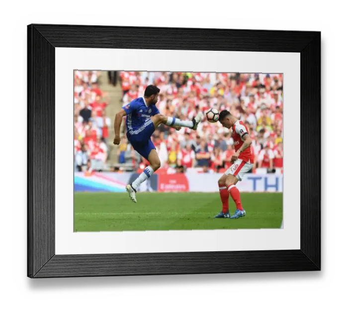 Framed Print : Granit Xhaka (Arsenal) Diego Costa (Chelsea)